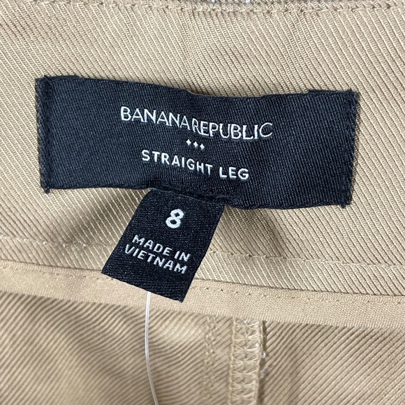 NEW Banana Republic Pants Womens 8 brown straight leg classic preppy - Picture 4 of 10